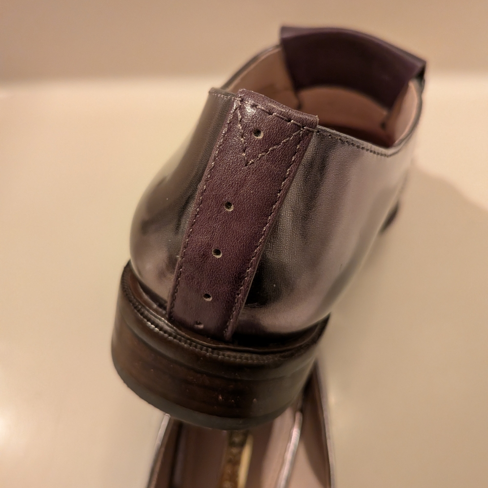 LOUISE ET CIE Kiltie Gunmetal, Purple and Silver Women's Loafers | EUR 35 1/2 - Picture 7 of 9